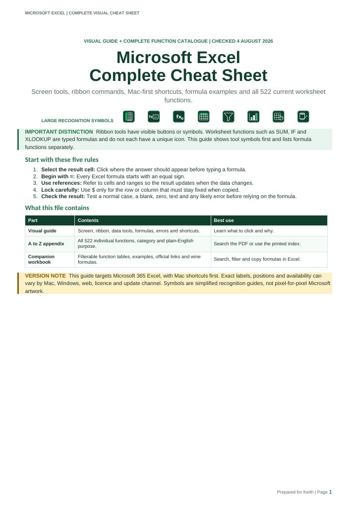 Microsoft Excel cover